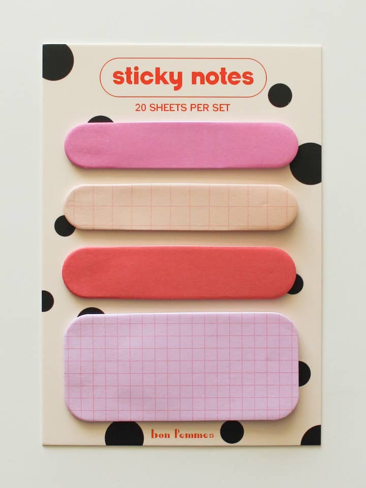 Peachy Keen Sticky Note Set for wholesale by Bon Femmes