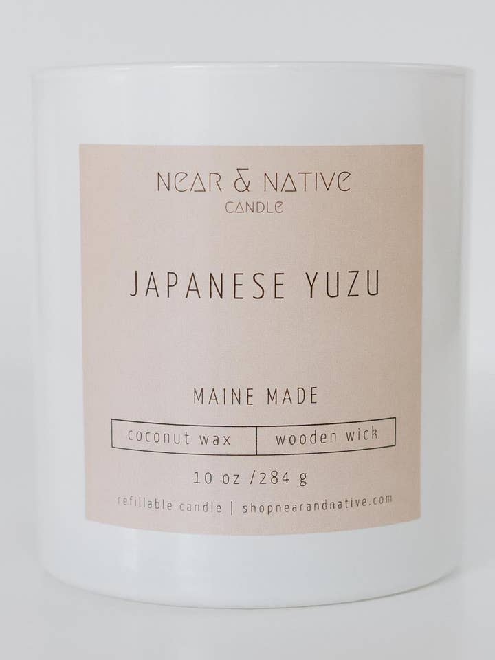 10 oz Refillable Japanese Yuzu Candle for wholesale by Near & Native Candles