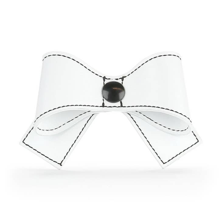 Laço Snap-On Branco - Preto Snap por atacado de BB TAYLOR