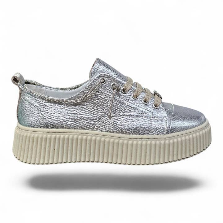 sneakers Rock crystal läder silver VV24613 för wholesale av Shoppinlove