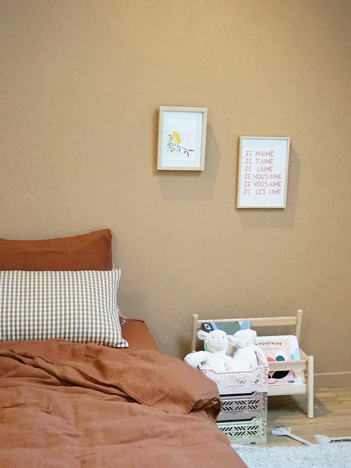 Single duvet cover in terracotta cotton gauze for wholesale by Gabrielle Paris