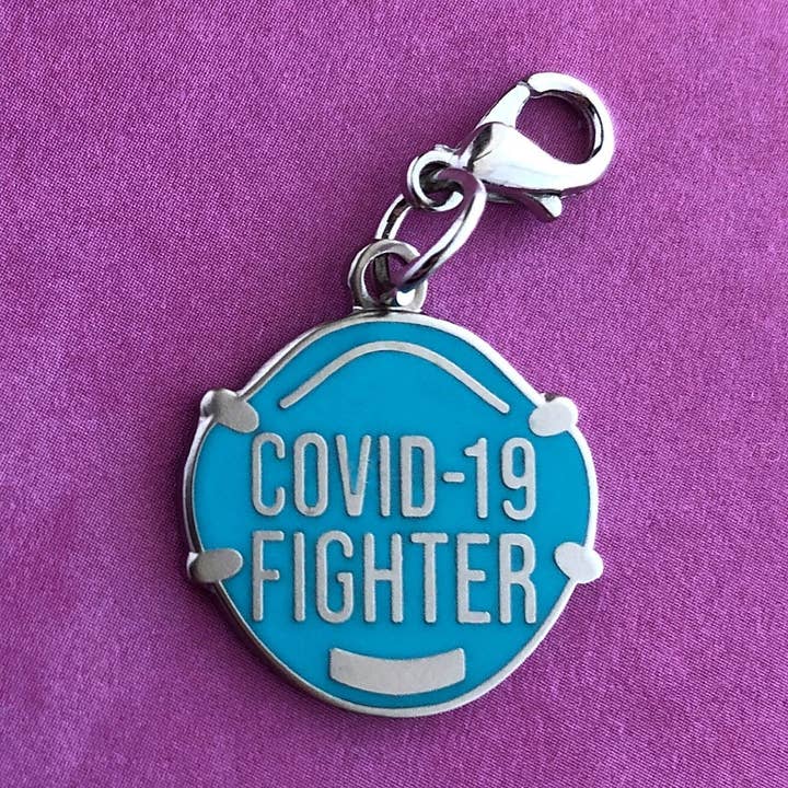 Covid-19 Fighter Charm for wholesale by Rad Girl Creations