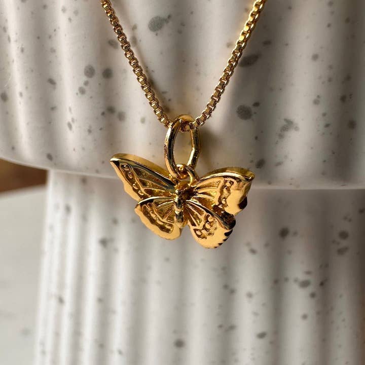 Butterfly Necklace for wholesale by Honeycat Jewelry