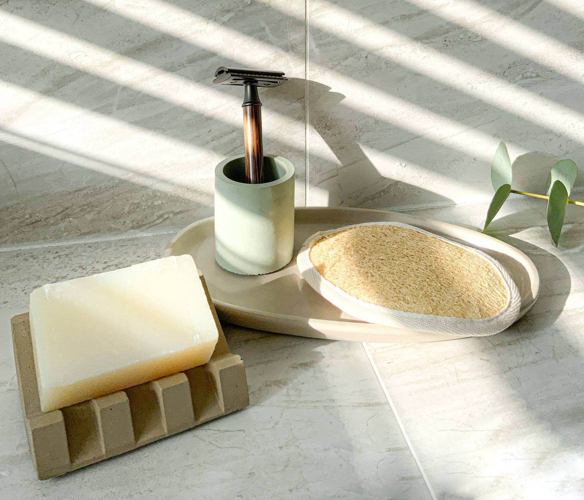 Left Corner Goods - Wholesale Decorative Tray - Concrete Oval Tray | candle catch all | Plant tray5