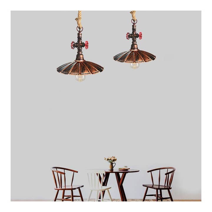 Ohno - Wholesale Chandelier/Hanging Light - Ohno Home Accessories Roxana Hanging Lamp - Copper, Red, Rope3