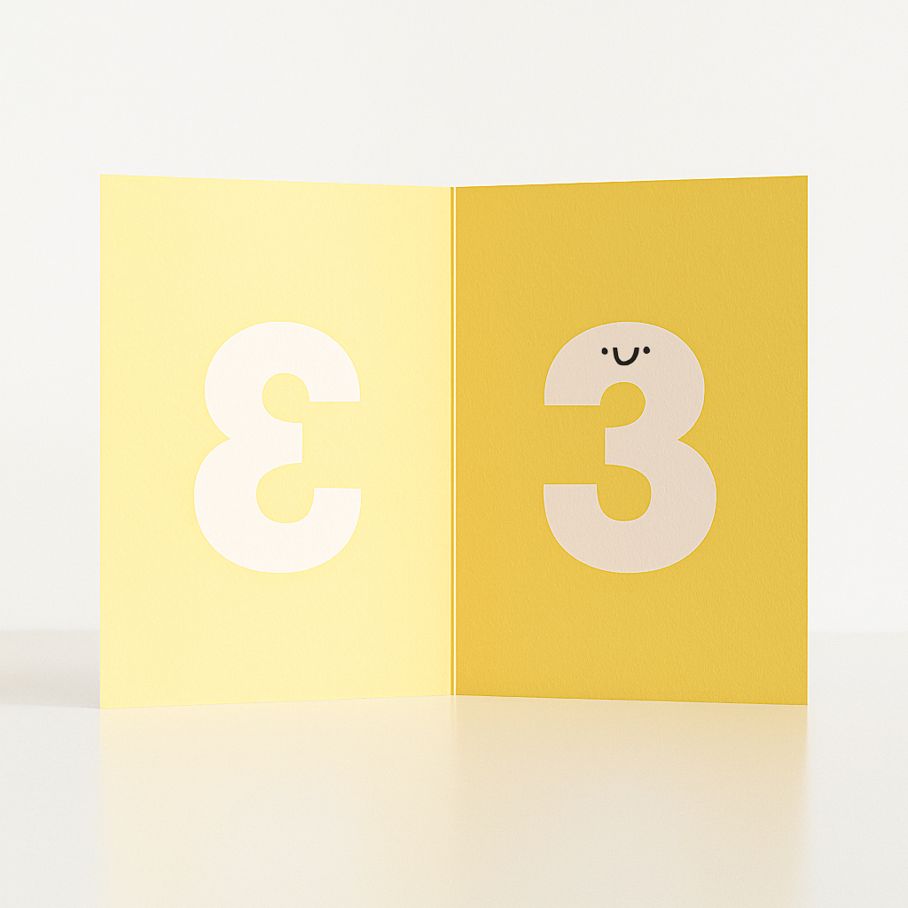 Rumble Cards - Wholesale Birthday Card - Age 3 - Die Cut - Cute Character  Fun Happy Birthday - Three1