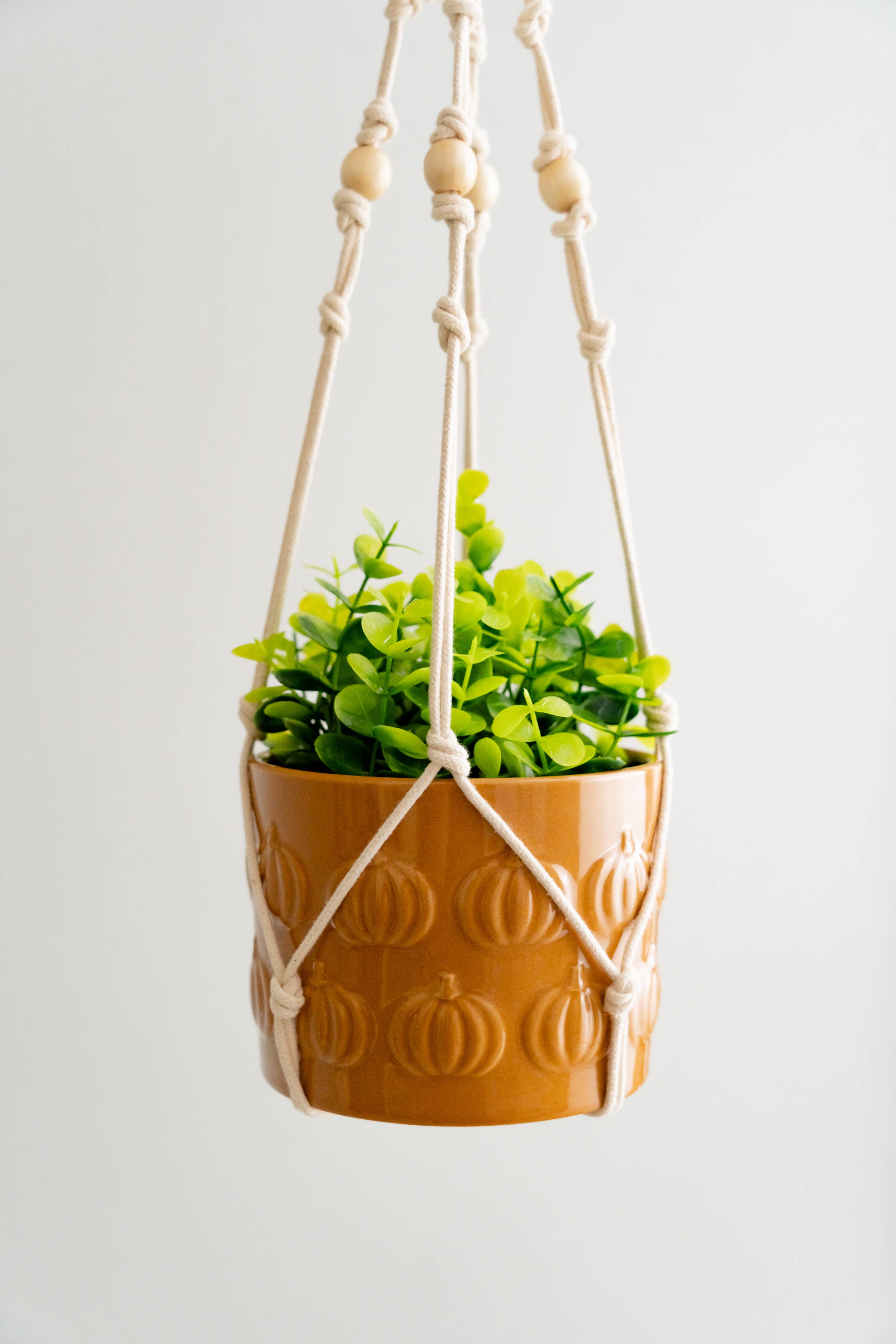 BeanDaikon – Engroshandel Hængende plantekasse – Håndlavet makramé planteophæng I5710