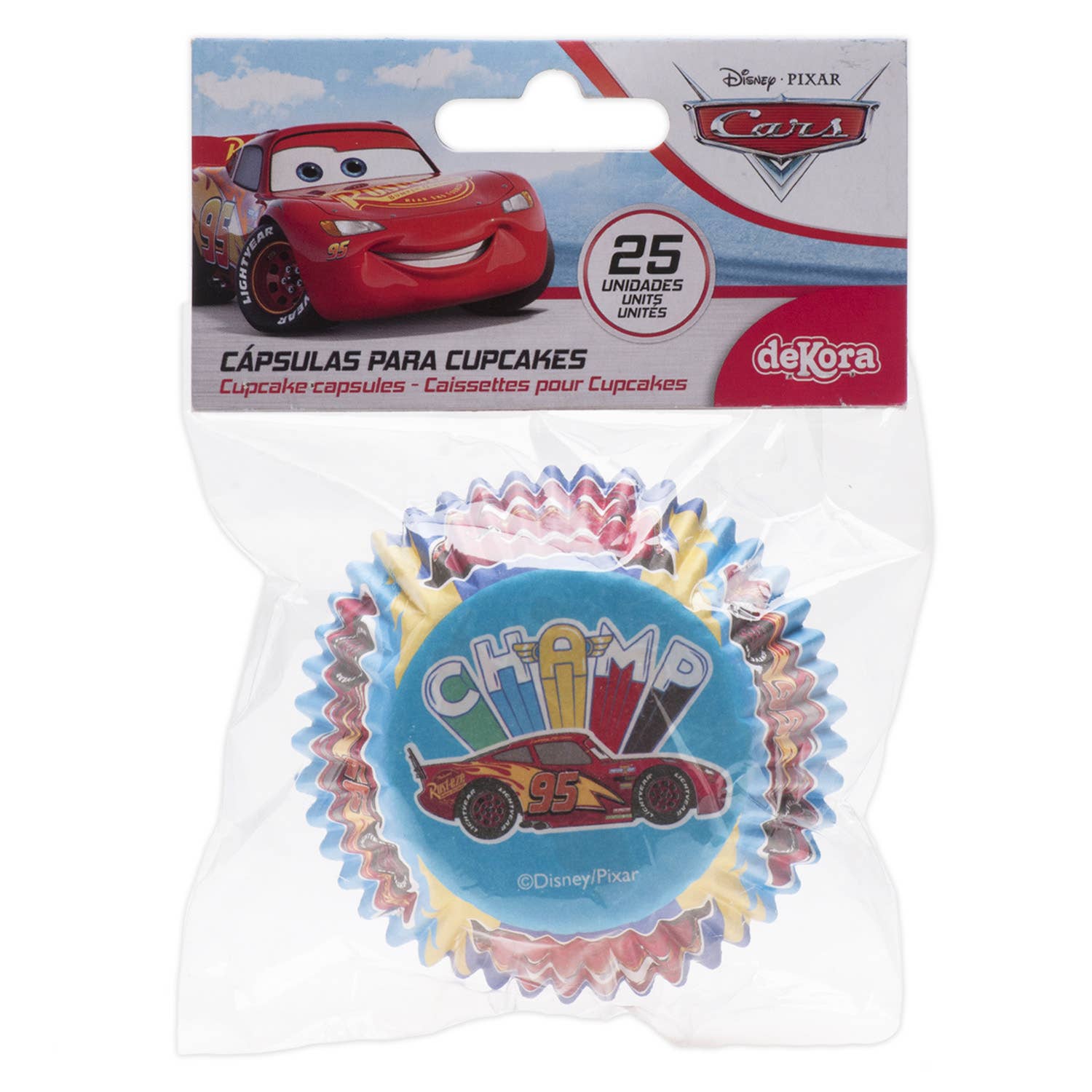 dekora - Wholesale Cupcake/Muffin Liner - BLISTER PACK OF 25 CUPCAKE CARS CAPSULES Ø 5CM H 3CM1
