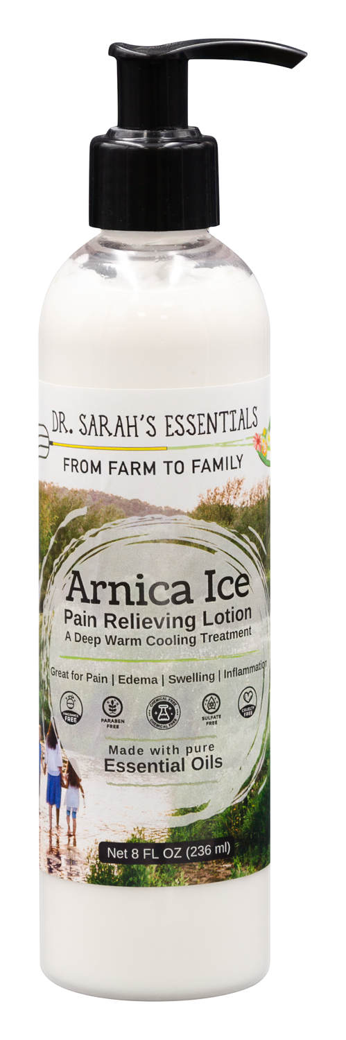 Dr. Sarah's Essentials LLC - Vente Spray/crème antidouleur - Lotion glacée à l'arnica (traitement rafraîchissant à chaud en profondeur)2