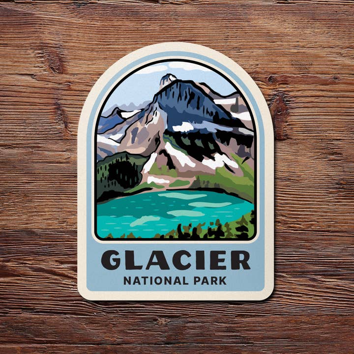 Glacier National Park Sticker for wholesale by Native Maps