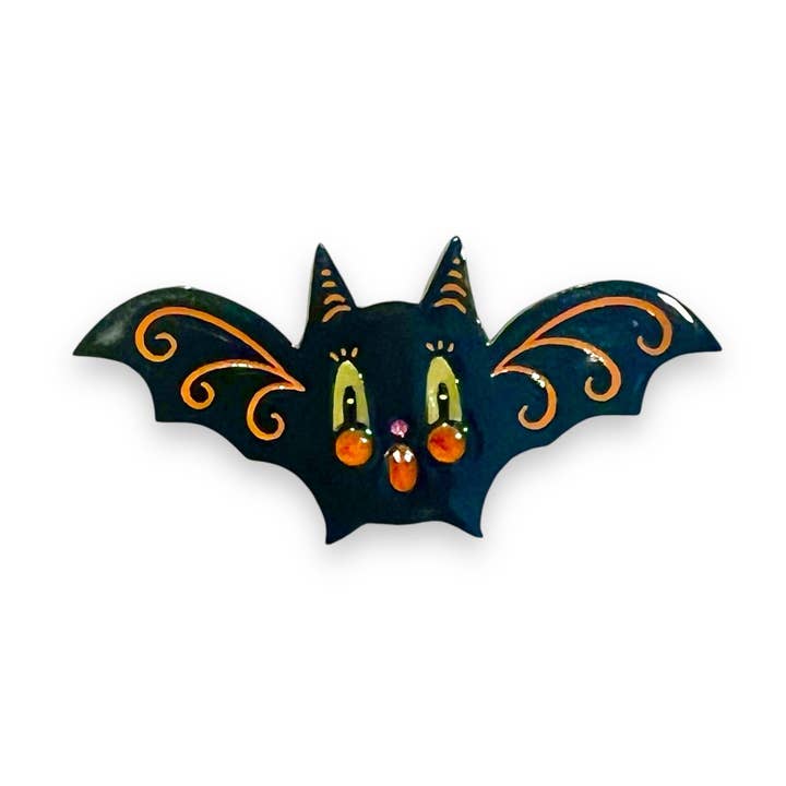 Gothic Glam Bat Scatter Pin by Johanna Parker x Lipstick & Chrome - BLACK for wholesale by Lipstick & Chrome