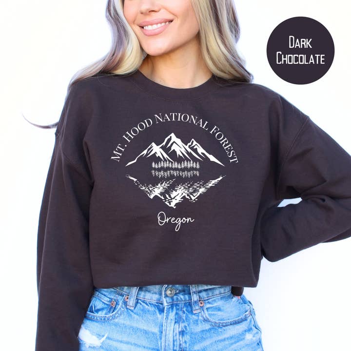 Mt Hood National Forest Oregon Sweatshirt for wholesale by CindyL Boutique