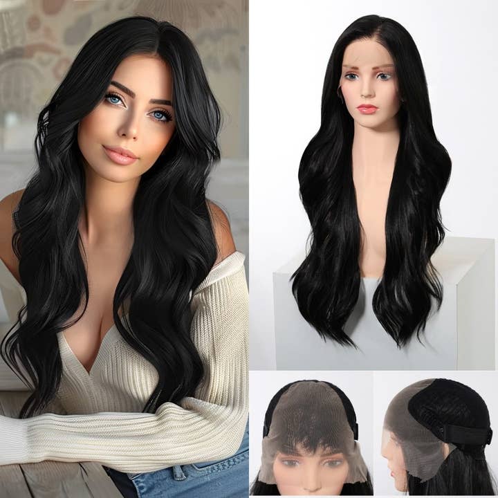 13X6 Lace Front Wig Long Curly Hair Ombre Blonde for wholesale by kycozy