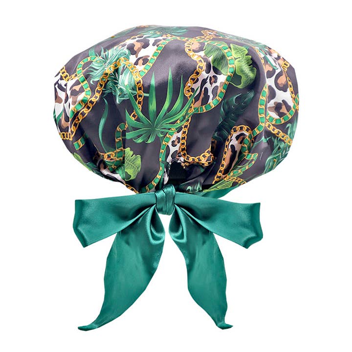 PINEAPPLE Beauty - Wholesale Sleep Cap / Bonnet - Women's - CALA 66033 Adjustable Tie Silky Satin Bonnet Green - 6pcs2