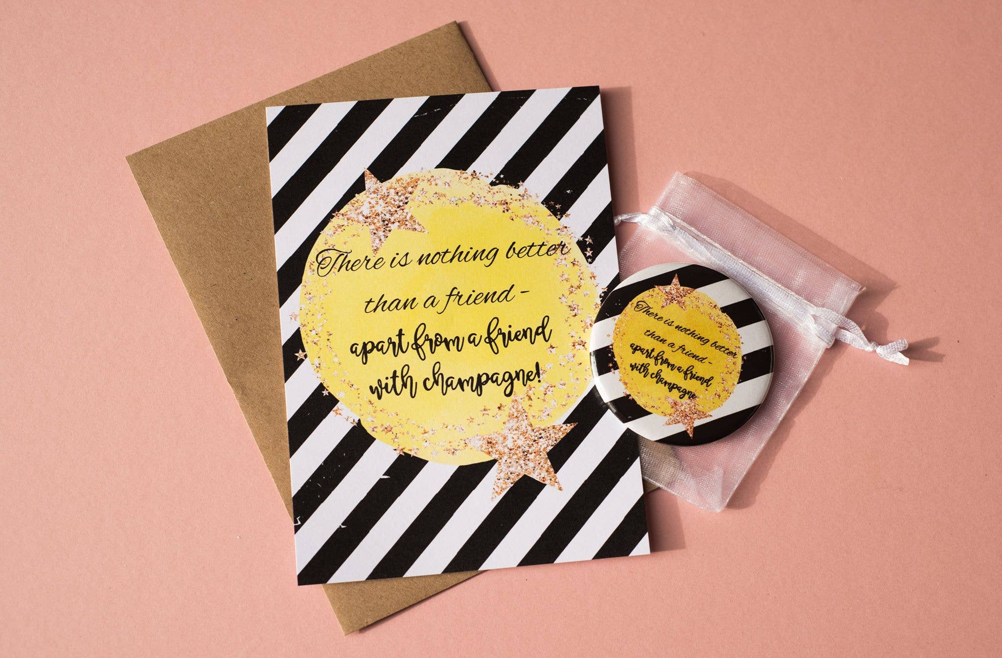 Dios Designs – wholesale Postcard – A6 Postcard Print - Yellow Star Alcohol3