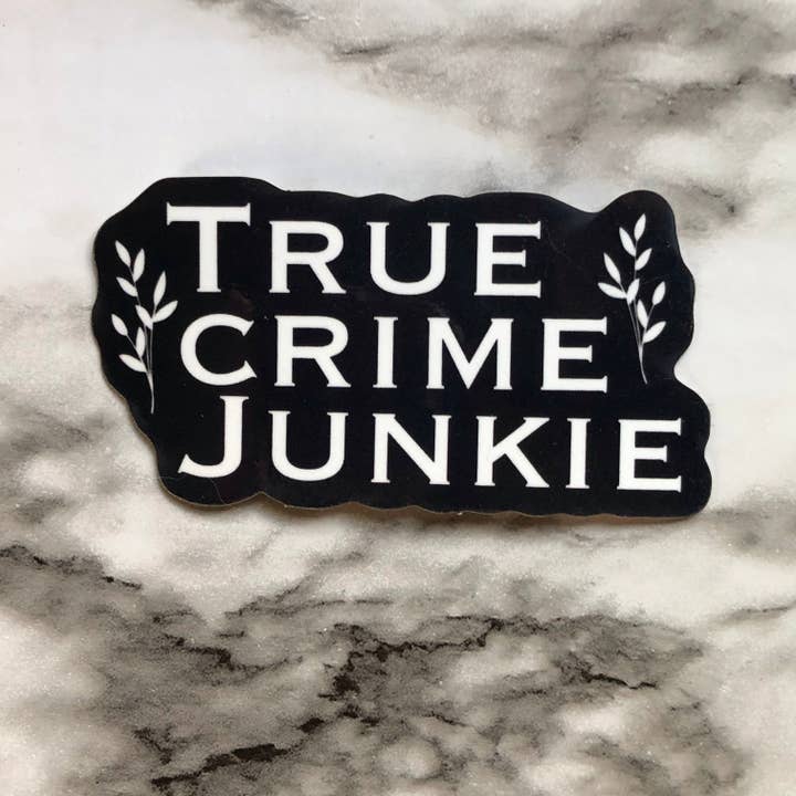 Adesivo in vinile con scritta «True Crime» per la vendita all'ingrosso da parte di MDStickerShop