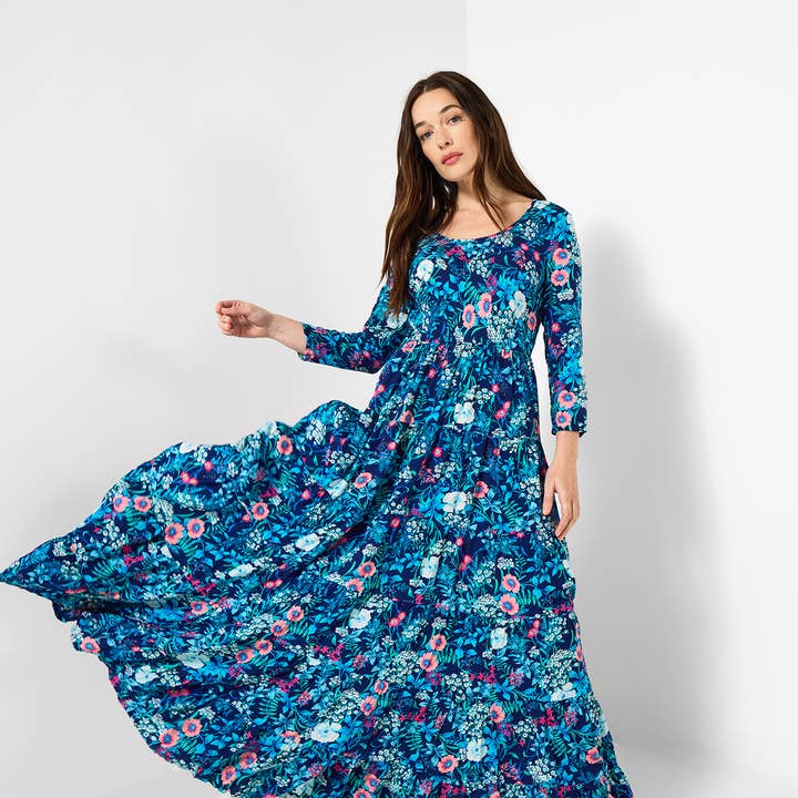 Charming Floral Printed Crinkle Dress for wholesale by Joe Browns