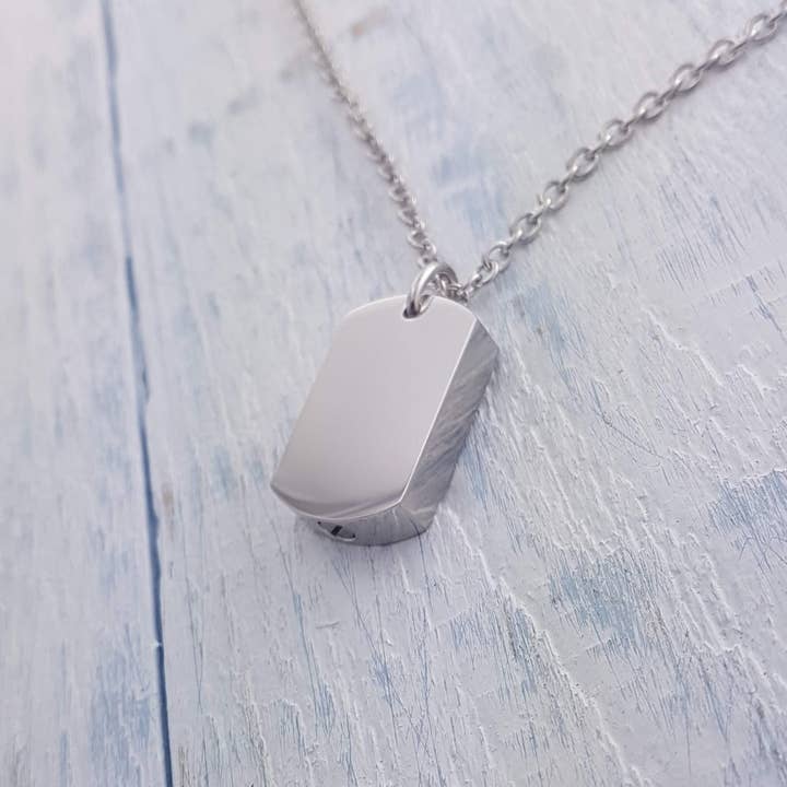 Just Vial - Wholesale Pendant/charm necklace - Dog Tag Urn Pendant Necklace - Stainless Steel3