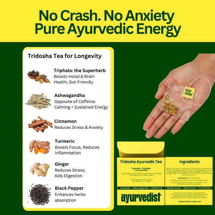 Ayurvedist Teas - Wholesale Tea Bags - Organic Tridosha Ayurvedic Tea – Anti-Aging Blend4