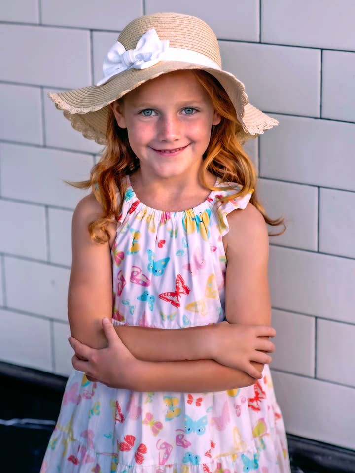 Minna - Wholesale Dress - Kids - Tiered Twirl Dress - Butterfly Ballet Petal Pastels18