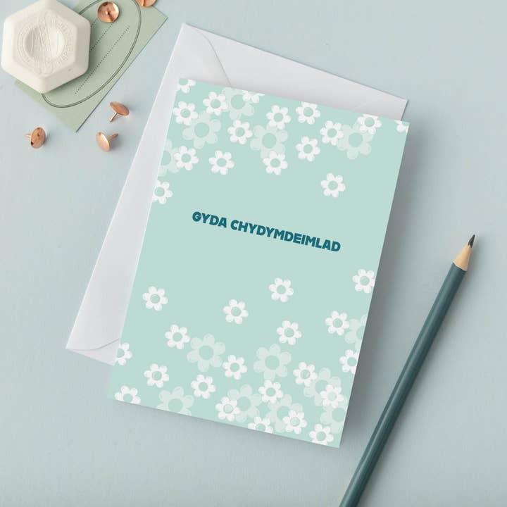 Welshe Sympathiekaart 'Gyda chydymdeimlad' voor wholesale door Draenog