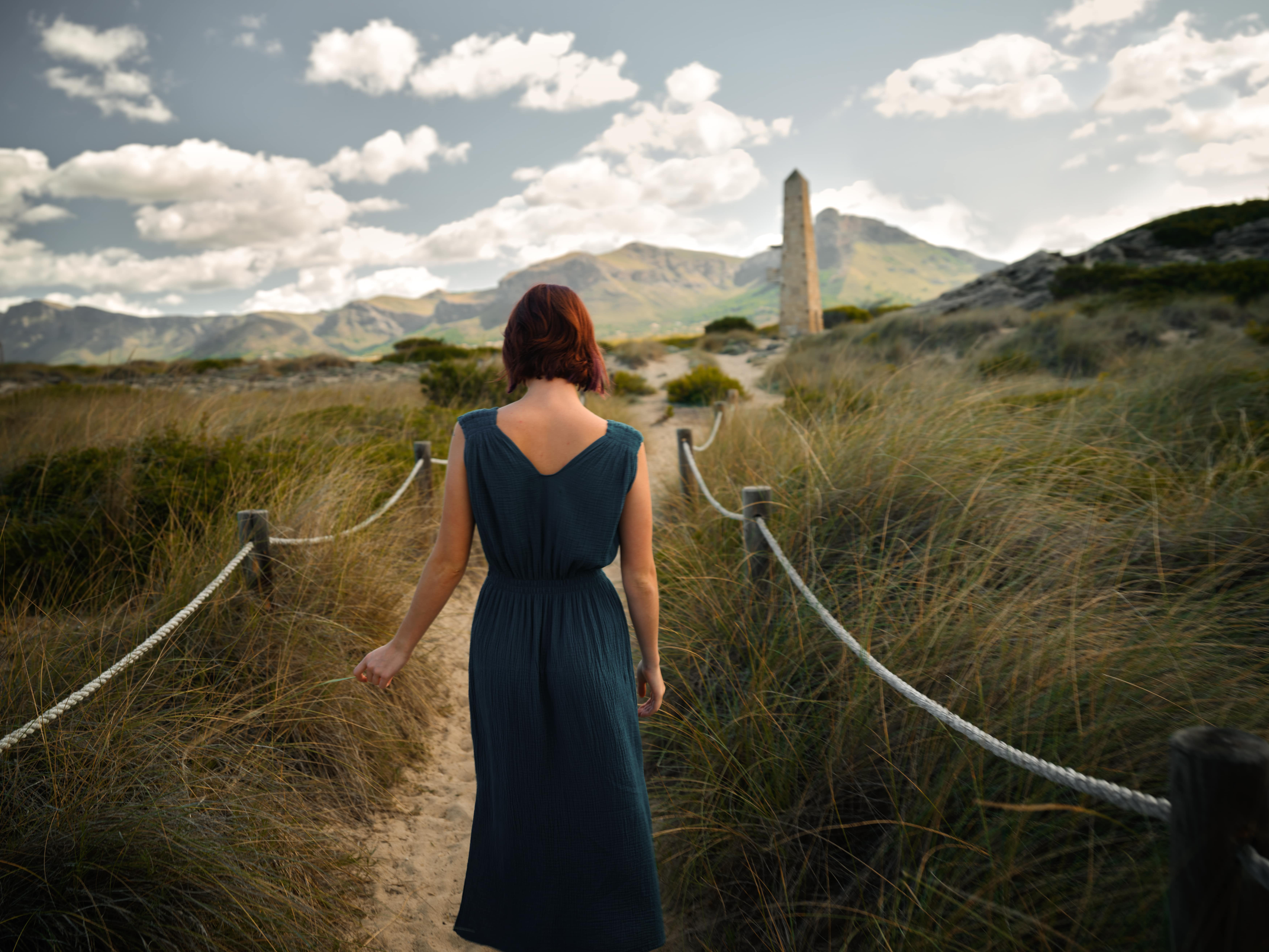 CECILIA SÖRENSEN - Wholesale Dress - Women's - 788 V Gathered greek dress in soft, organic, cotton2