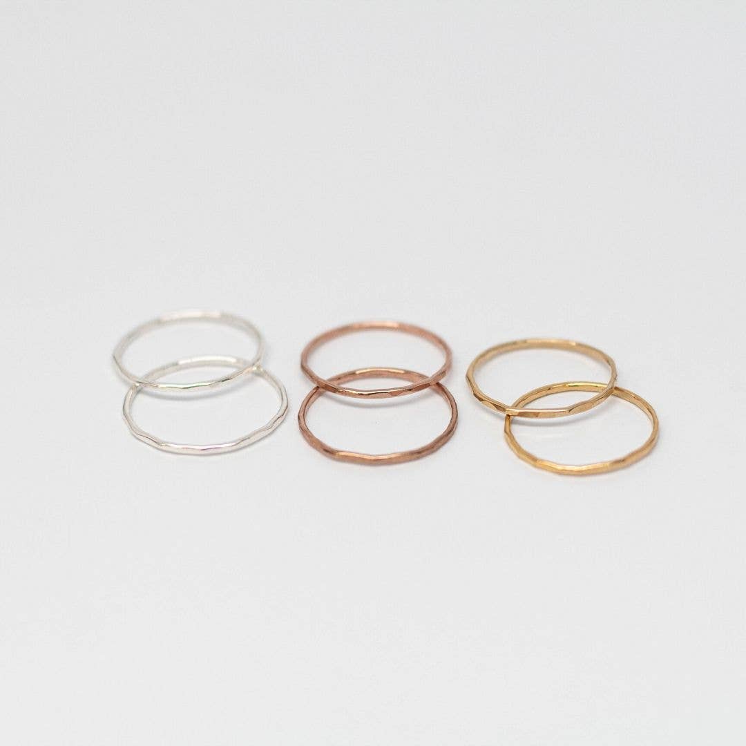 Tumbleweed Shop and Studio LLC - Wholesale Band/Stacked Ring - Promise Rings - Thin Stacking Rings: Gold, Silver, Rose Gold