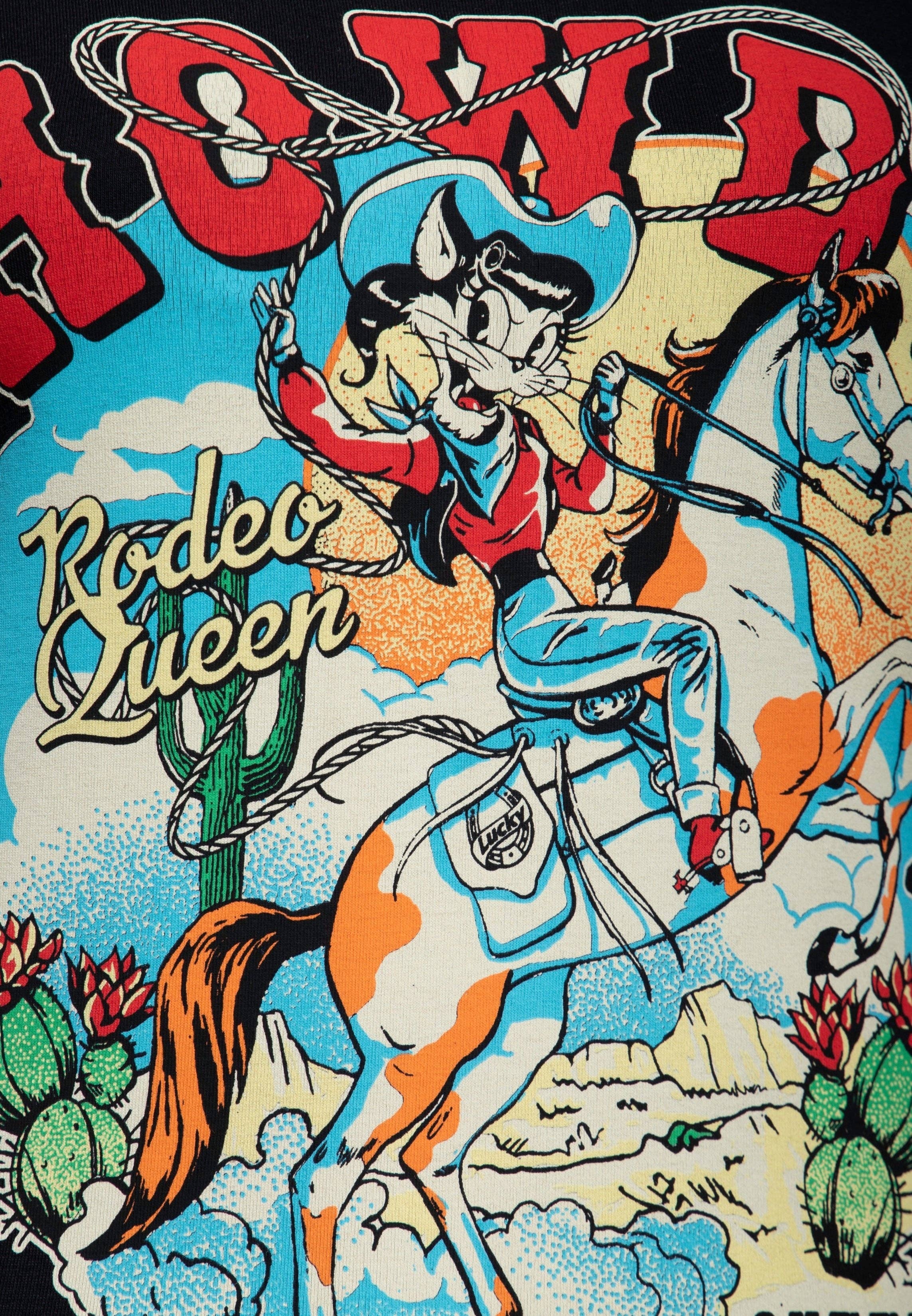 Schwarz T-Shirt «Howdy» für den Großhandel auf Faire4