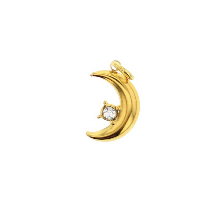 Small Crescent Moon Charm for wholesale by Lotus Jewelry Studio