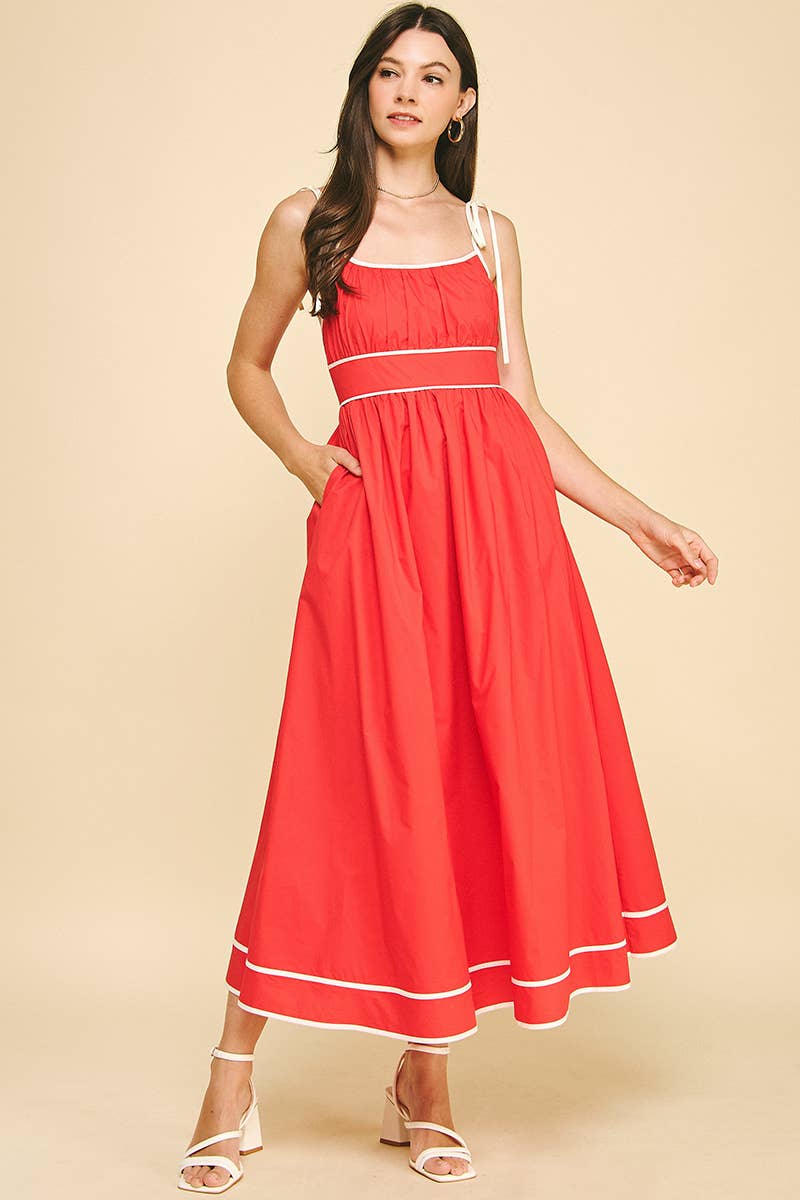 PINCH - Wholesale Dress - Women's - CONTRAST STRAP MAXI DRESS - 5828D19