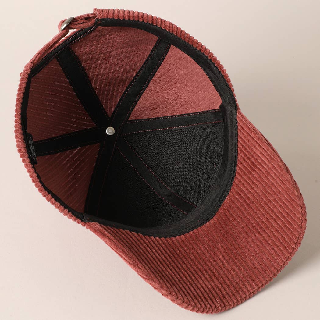 Fashion City – Engroshandel Baseballkasket - Unisex – Pepperkager Patch Corduroy baseballkasket6