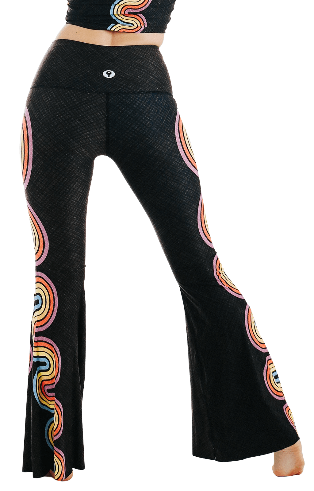 Yoga Democracy - Wholesale Pants - Women's - Double Rainbow Printed Bell Bottoms3