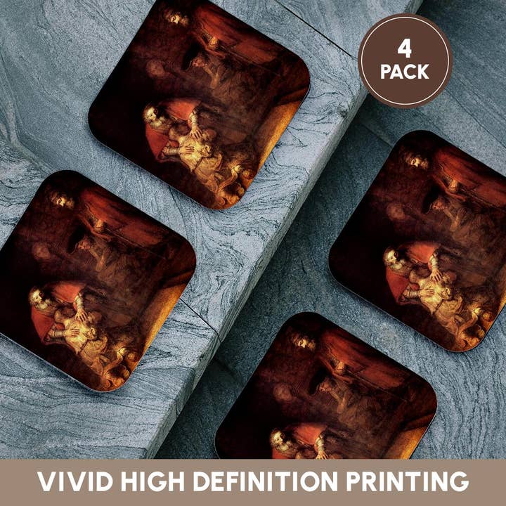 3dRose - Wholesale Coasters - 3dRose, Print of Rembrandt Painting The Prodigal Son, Coaster12