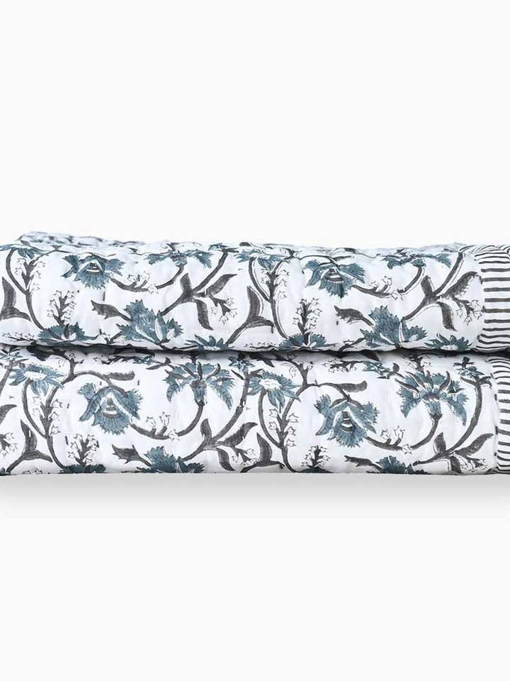 Colcha de Gerânio Impressa à Mão em Bloco por atacado de Thread To Form