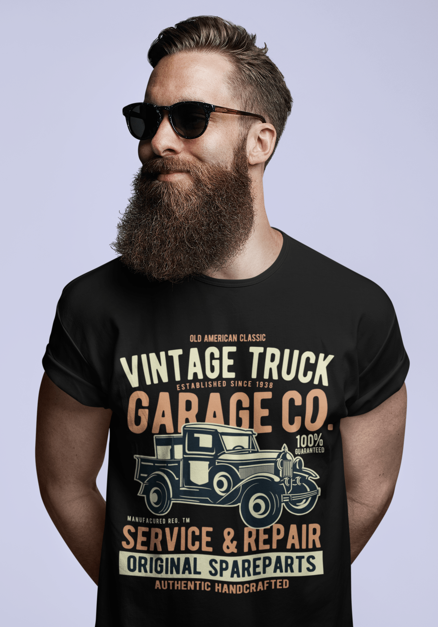 Noir T-shirt graphique homme ULTRABASIC vintage camion depuis 1938 – Garage CO – Pour amateurs de voitures en vente sur Faire1