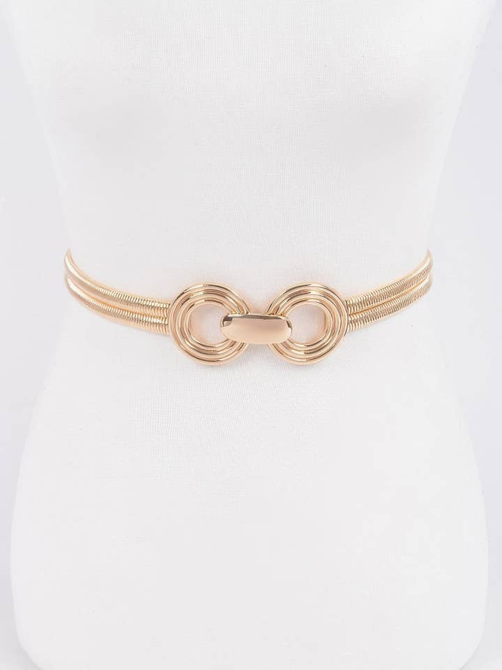 Doppelter Stretchgürtel aus Metall für den Großhandel von CC Wholesale Clothing