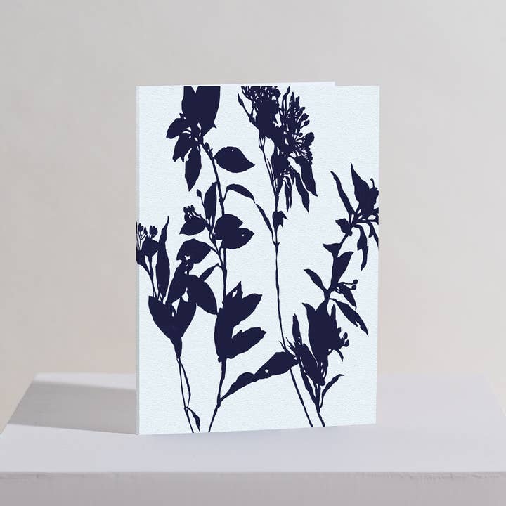 Winter shadows greetings card for wholesale by Verity Burton