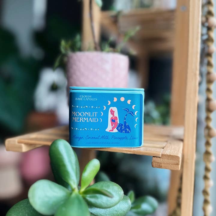 Cloudy Babe - Wholesale Travel Candles - Moonlit Mermaid Candle Summer Candle Mango, Coconut Milk3