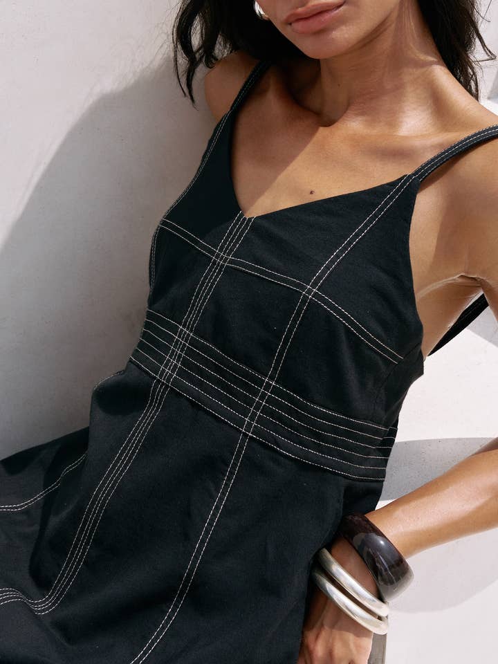 Eva Maxi Dress - Black for wholesale on Faire