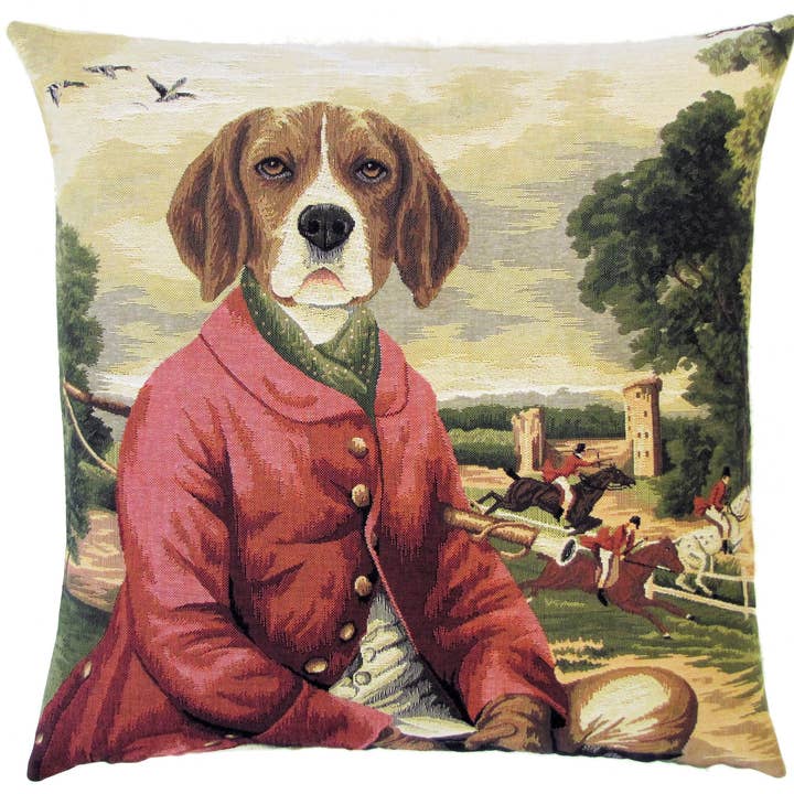 yapatkwa - art of the loom – wholesale Prydnadskuddfodral – rävjakt kuddfodral - beagle kudde - jaktinredning