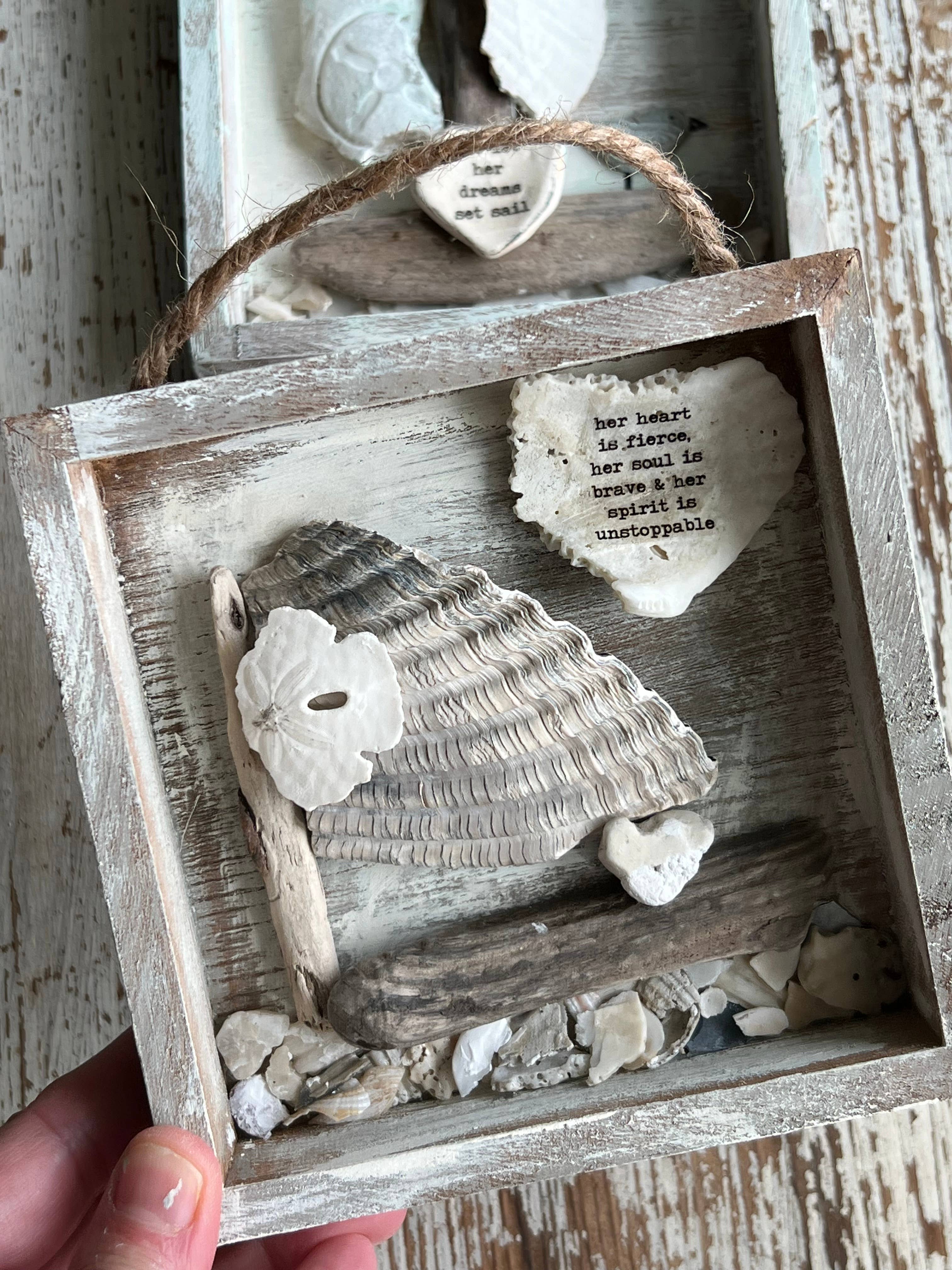 UnfiniSHEd - Wholesale Sign - Sailboat Shell Art, Beach Sign,Choose saying 4