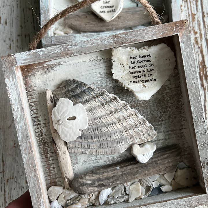 UnfiniSHEd - Wholesale Sign - Sailboat Shell Art, Beach Sign,Choose saying 4