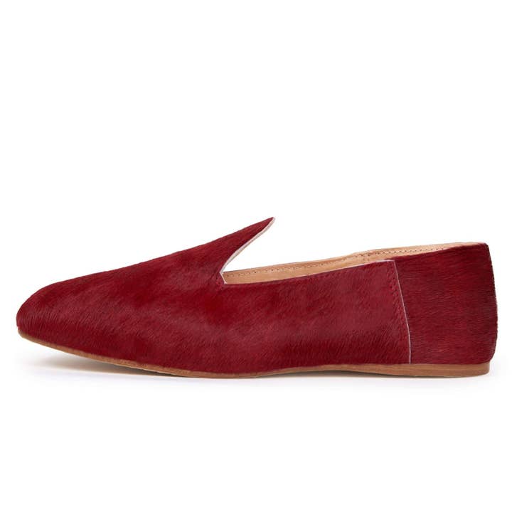 Leather Slide Loafer - Chili Red for wholesale by Our Stories Are Yours