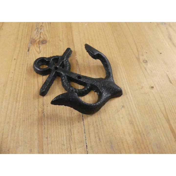 Midwest Craft House - Wholesale Wall Hook - Black Cast Iron Anchor Hook