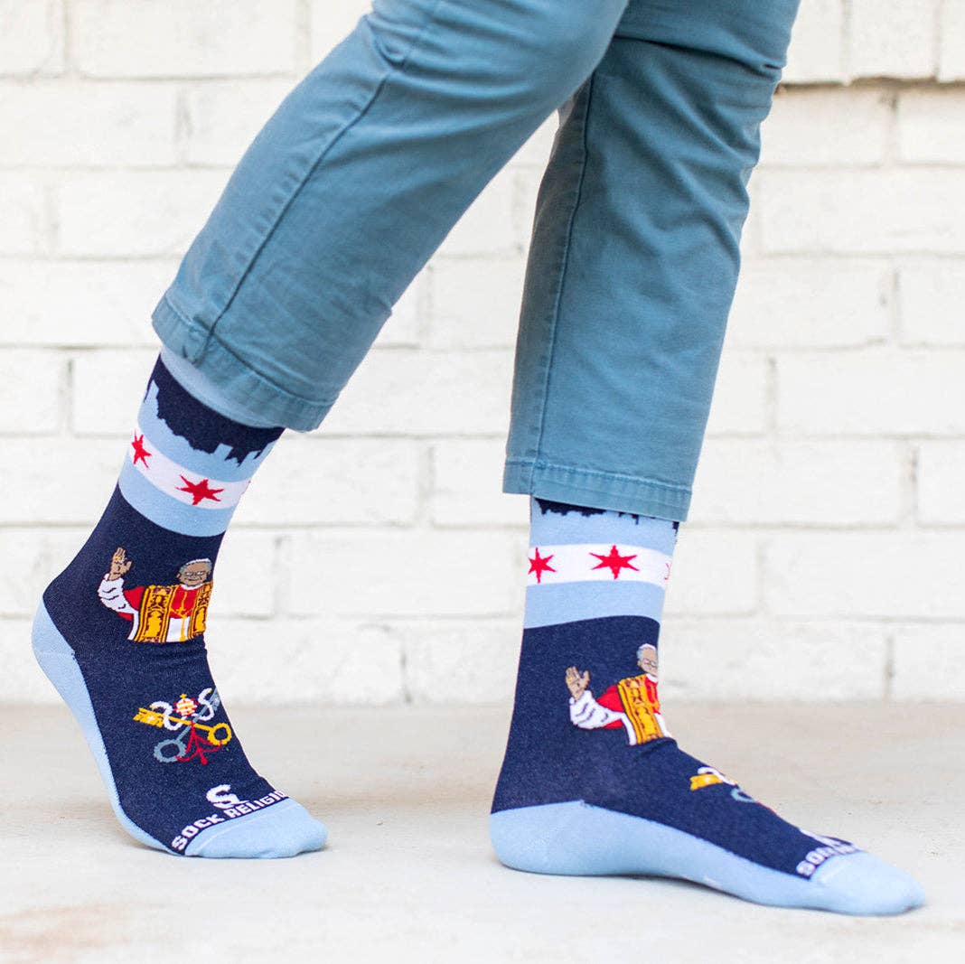 Sock Religious - Wholesale Socks - Unisex - Pope Leo XIV - Chicago Adult Socks6
