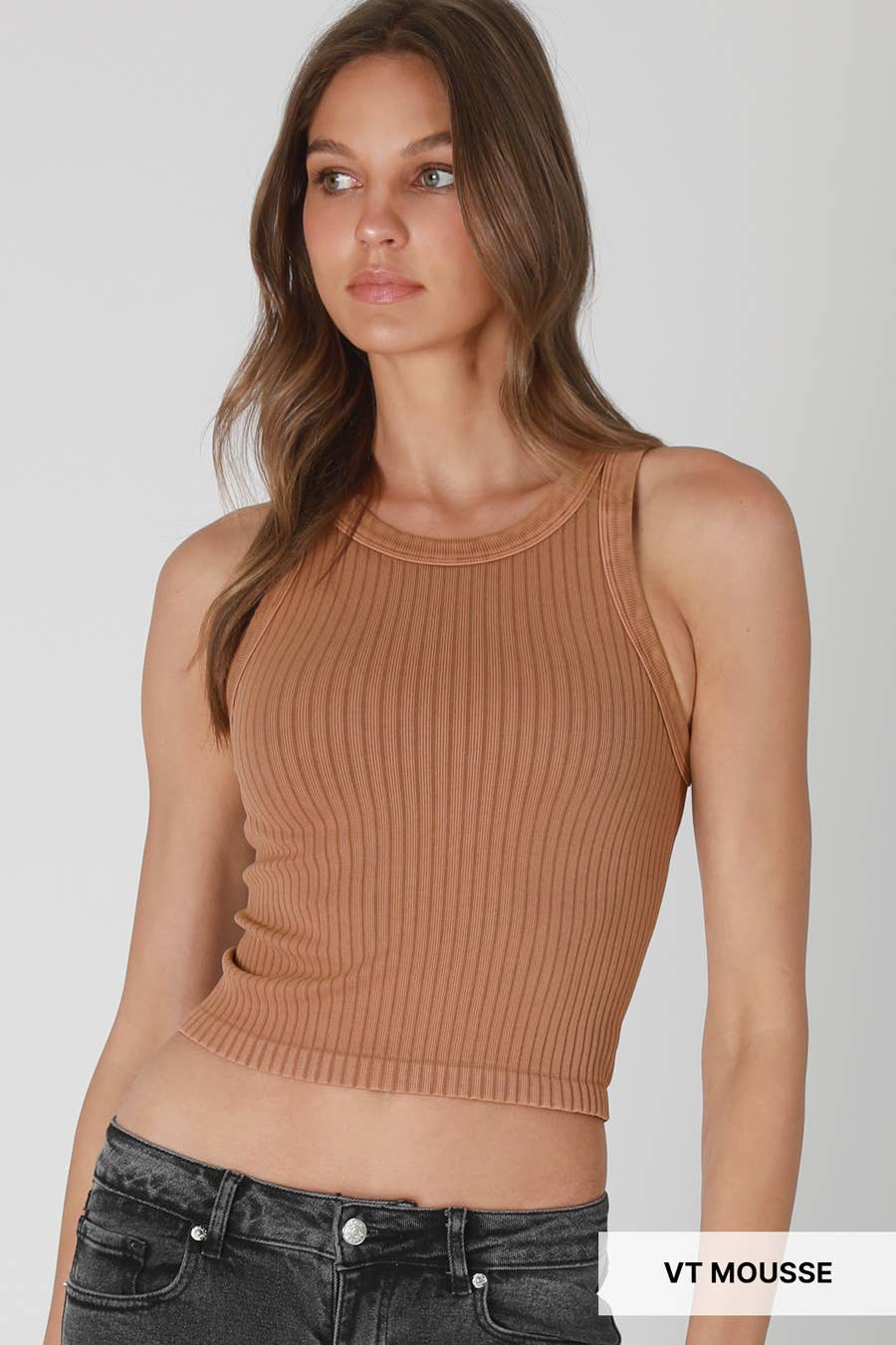 NIKIBIKI - Vente Débardeur – femme - NS8358 - Débardeur vintage à larges côtes1