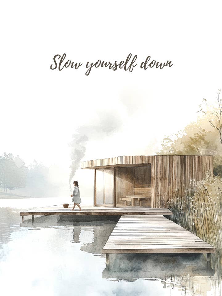 Tarjeta postal sostenible Ralentízate para venta al por mayor de Mookstories