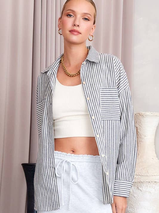 Striped Cotton Shirt Top and other Purchase Wholesale striped button down shirt. Free Returns & Net 60 Terms on Faire trending on Faire.