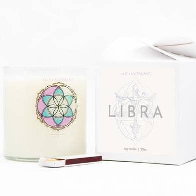 Libra - Vela del zodiaco (20oz) para venta al por mayor de Lilith Ascendant