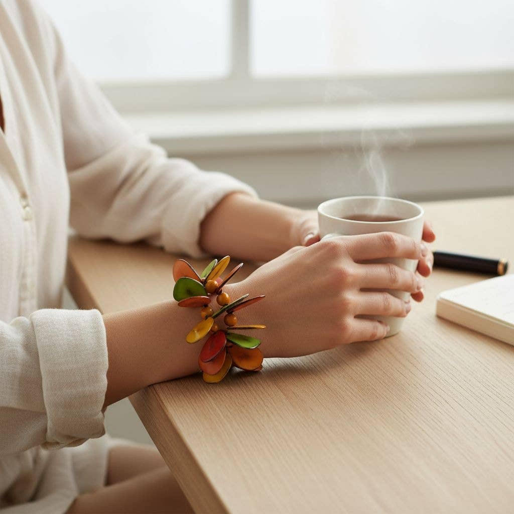 Organic jewelry by Allie – Großhandel Perlenarmband – Oahu Lei-Stil Tagua-Armband Insel-Strand-Schmuck19